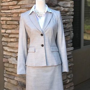 Banana Republic Fitted Blue Grey Suit
